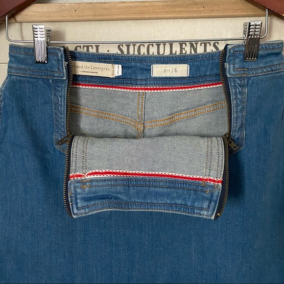 Pilcro & the Letterpress for Anthropologie Denim Mini Skirt - Picture 8 of 9